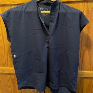 Figs XXS Navy Blue Rafaela Scrub Top